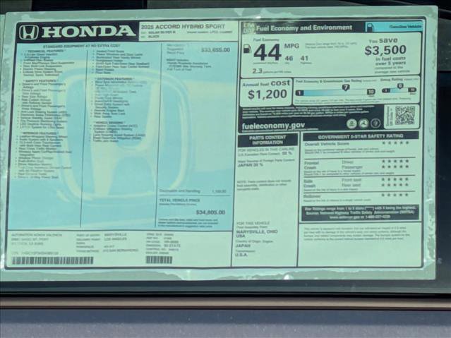 New 2025 Honda Accord Sport image 18