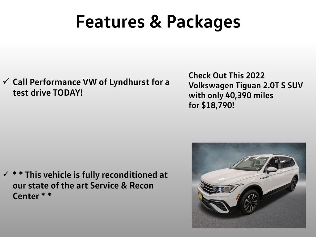 Used 2022 Volkswagen Tiguan S w/ IQ.Drive Package image 4