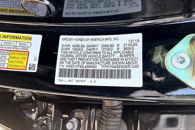 Used 2020 Honda Accord EX image 19