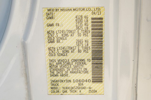 Used 2013 Nissan NV 2500 S w/ Side Curtain Airbag Pkg image 47