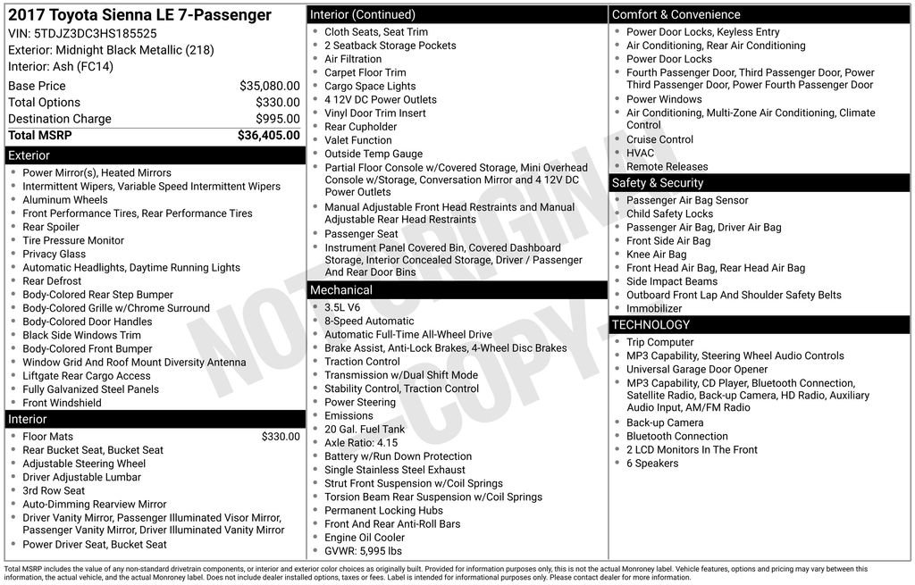 Used 2017 Toyota Sienna LE image 37