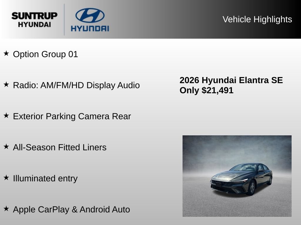 Used 2026 Hyundai Elantra SE FWD image 8