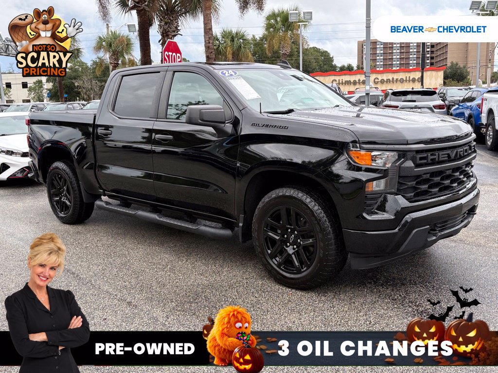 Used 2024 Chevrolet Silverado 1500 Custom w/ Turbomax Blackout Package AWD/4WD image 9