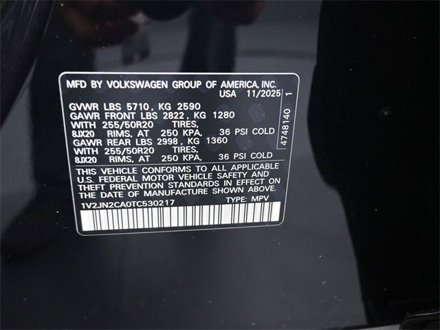 New 2026 Volkswagen Atlas SE image 20