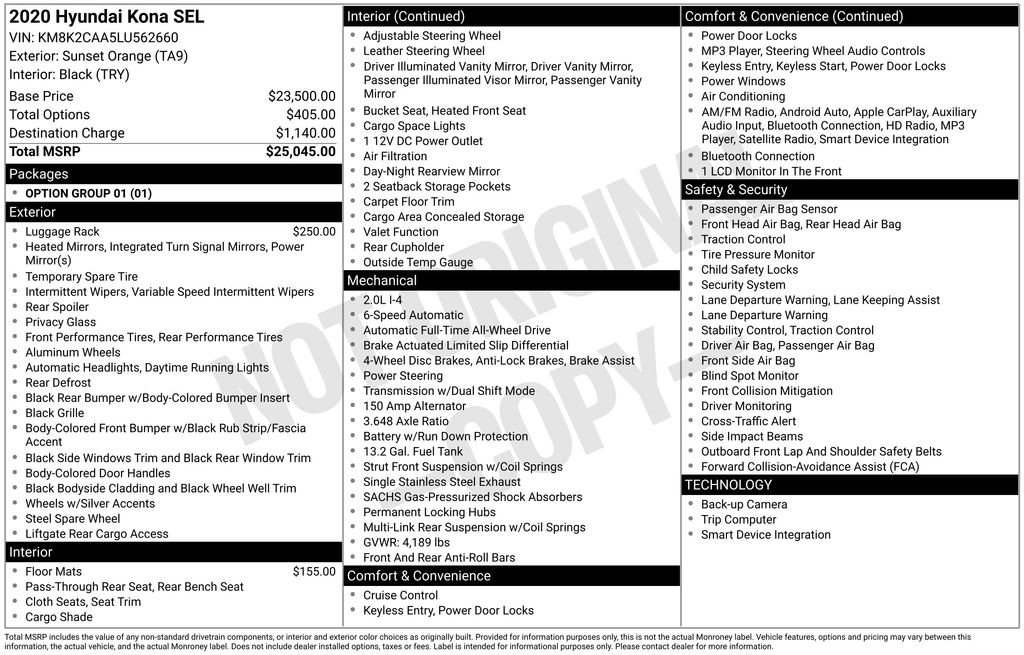 Used 2020 Hyundai Kona SEL image 3