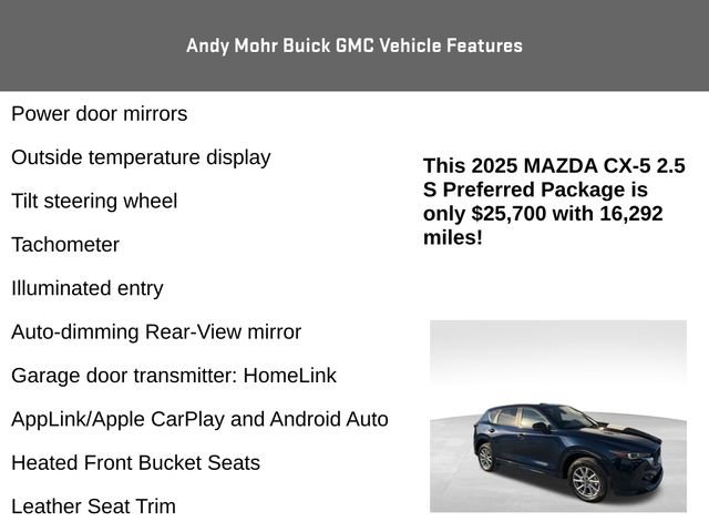 Used 2025 MAZDA CX-5 AWD 2.5 S w/ Preferred Package image 12