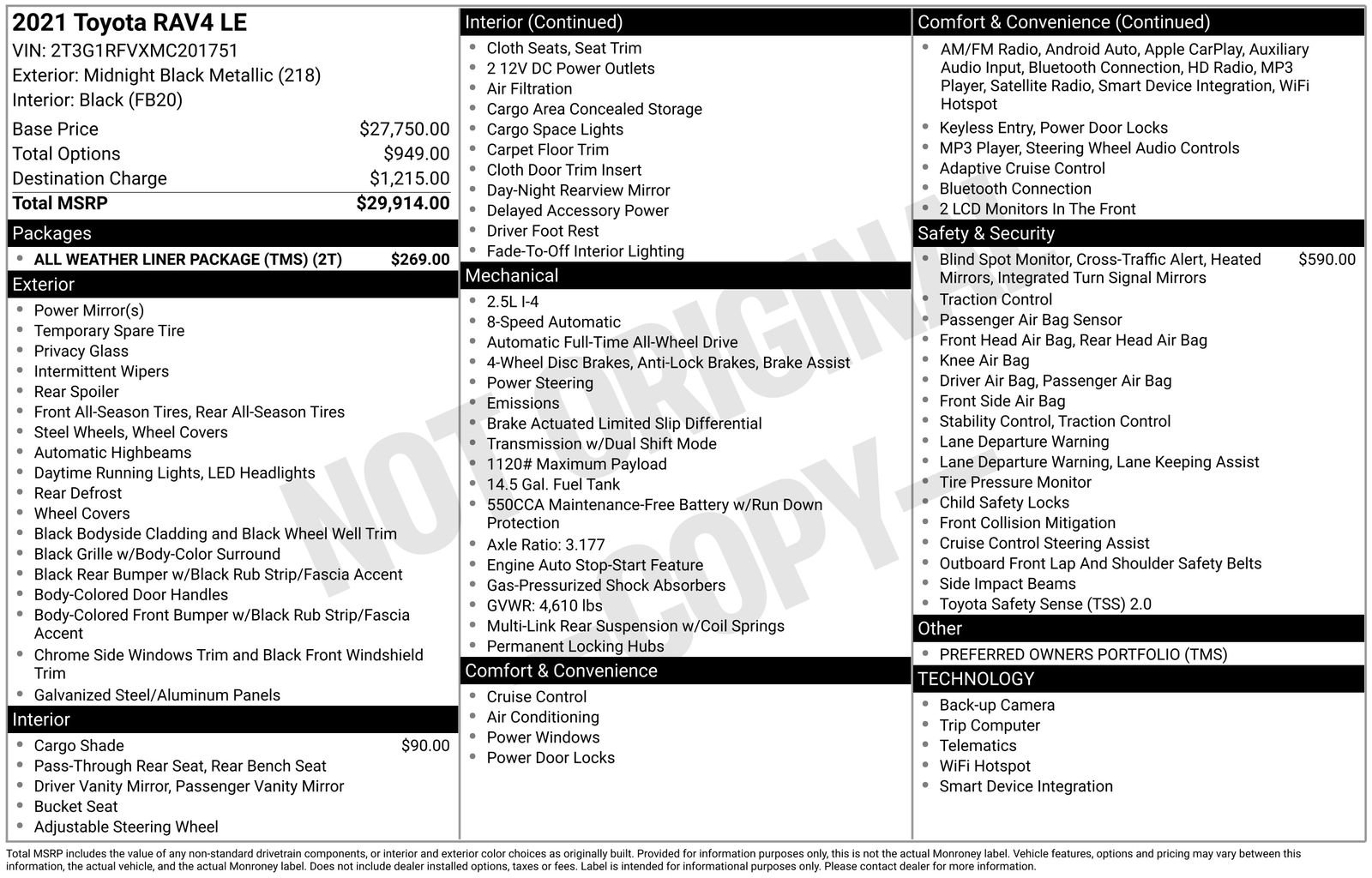 Used 2021 Toyota RAV4 LE image 42