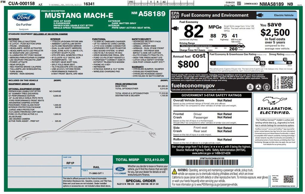 Used 2022 Ford Mustang Mach-E GT w/ GT Performance Edition AWD/4WD image 3
