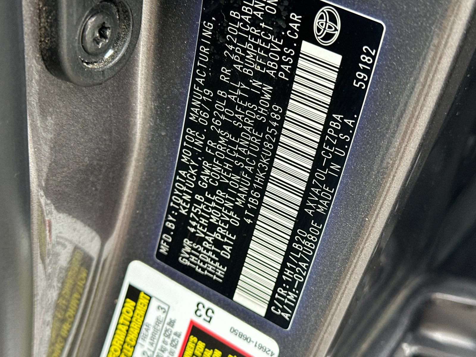 Used 2019 Toyota Camry XSE w/ Carpet Mat Package FWD image 25