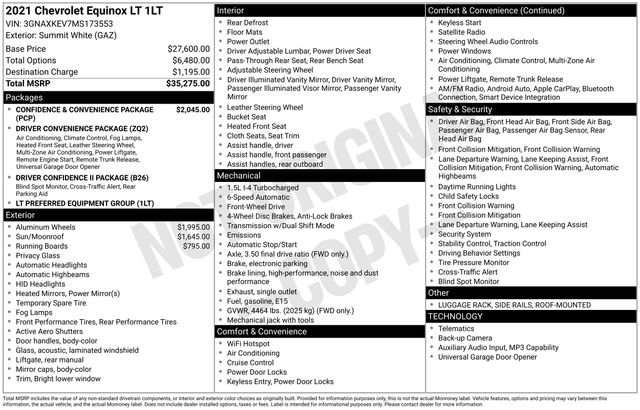 Used 2021 Chevrolet Equinox LT FWD image 9
