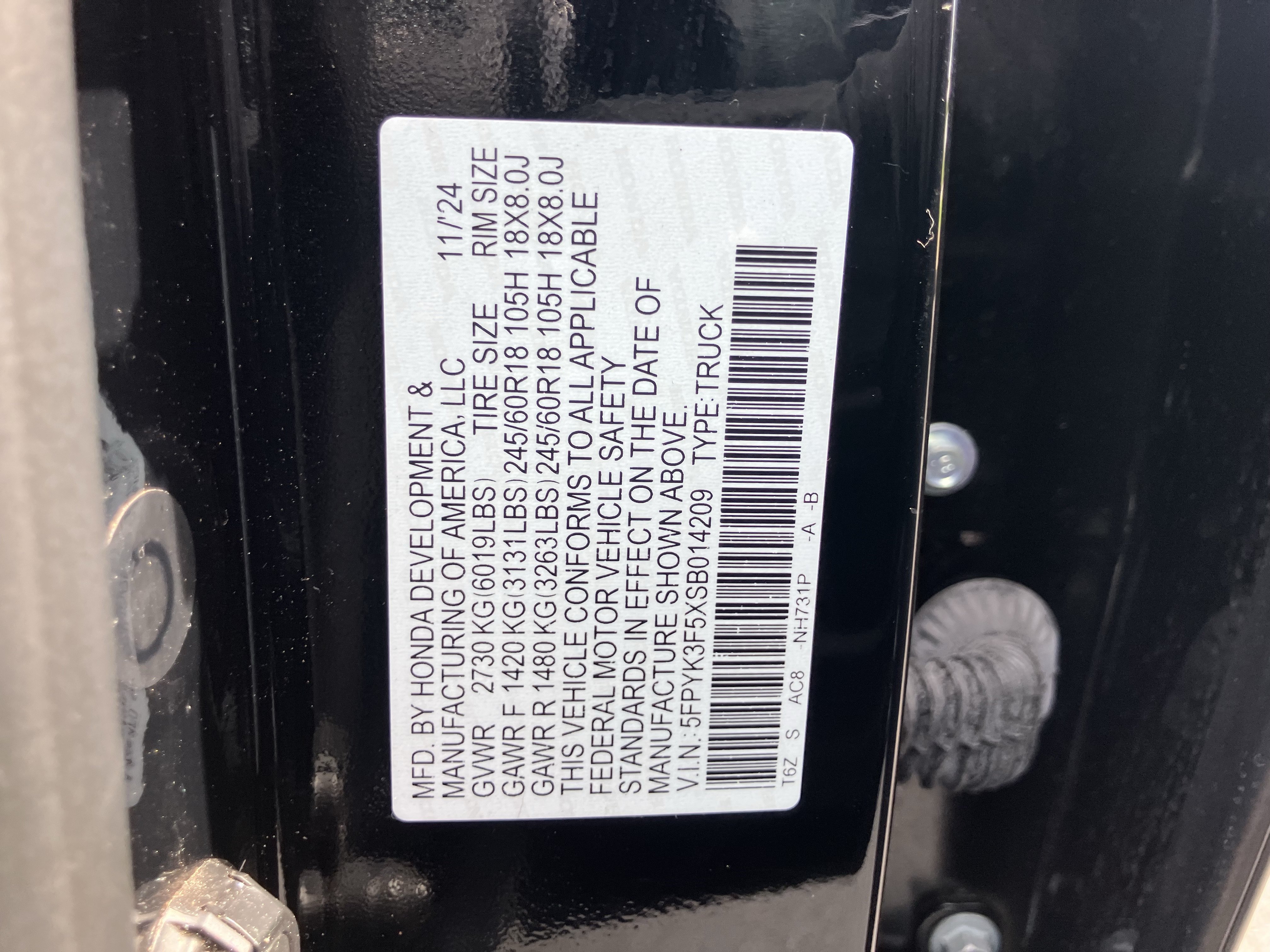 Certified 2025 Honda Ridgeline RTL image 37