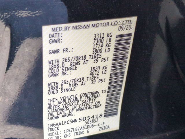 Used 2021 Nissan Titan SV w/ Accessory Utility Package AWD/4WD image 38