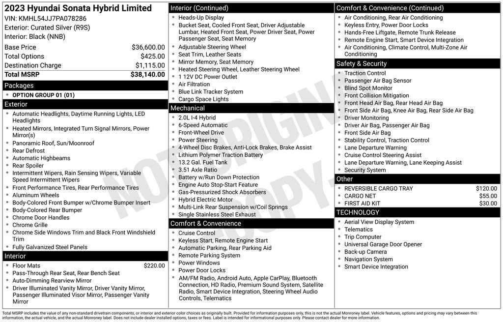 Certified 2023 Hyundai Sonata Limited FWD image 37