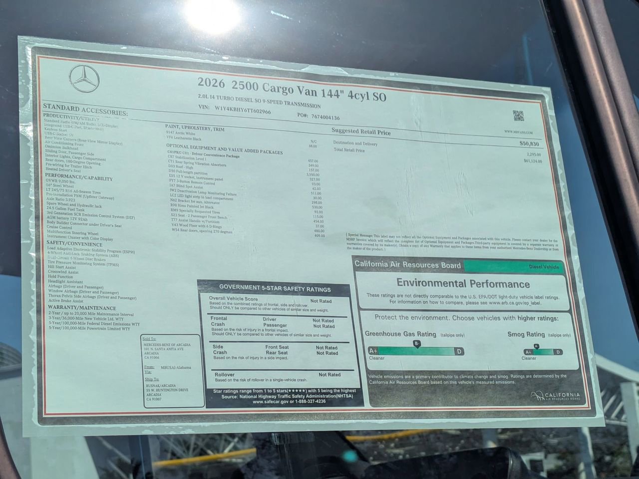 New 2026 Mercedes-Benz Sprinter 144 Cargo image 16
