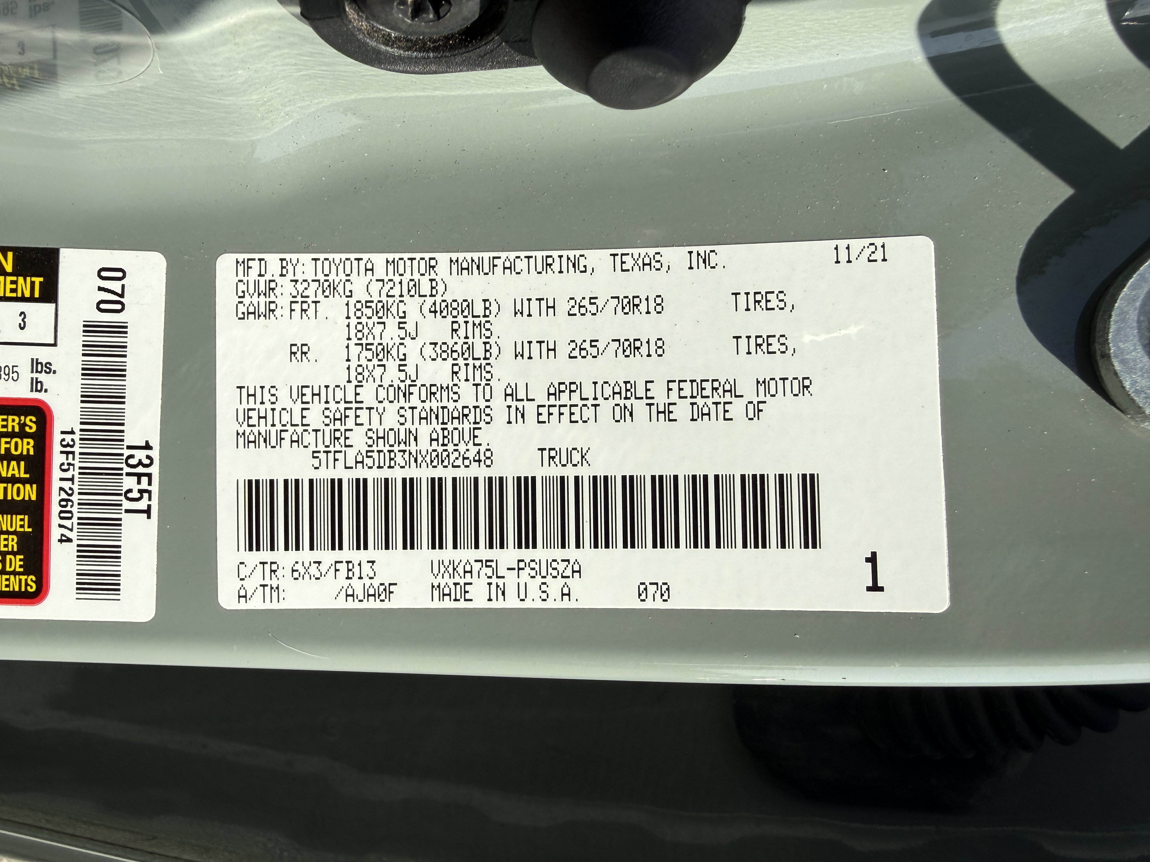 Used 2022 Toyota Tundra SR5 w/ TRD Off-Road Package AWD/4WD image 5