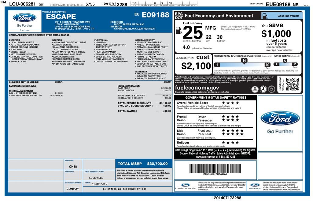 Used 2014 Ford Escape Titanium FWD image 3