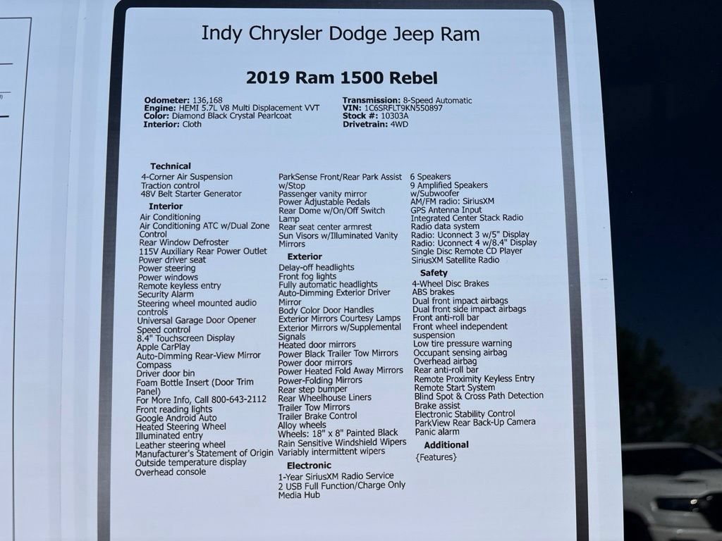 Used 2019 RAM 1500 Rebel w/ Rebel Level 2 Equipment Group AWD/4WD image 28