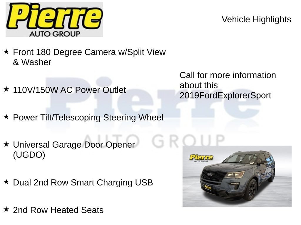 Used 2019 Ford Explorer Sport w/ Equipment Group 401A AWD/4WD image 23
