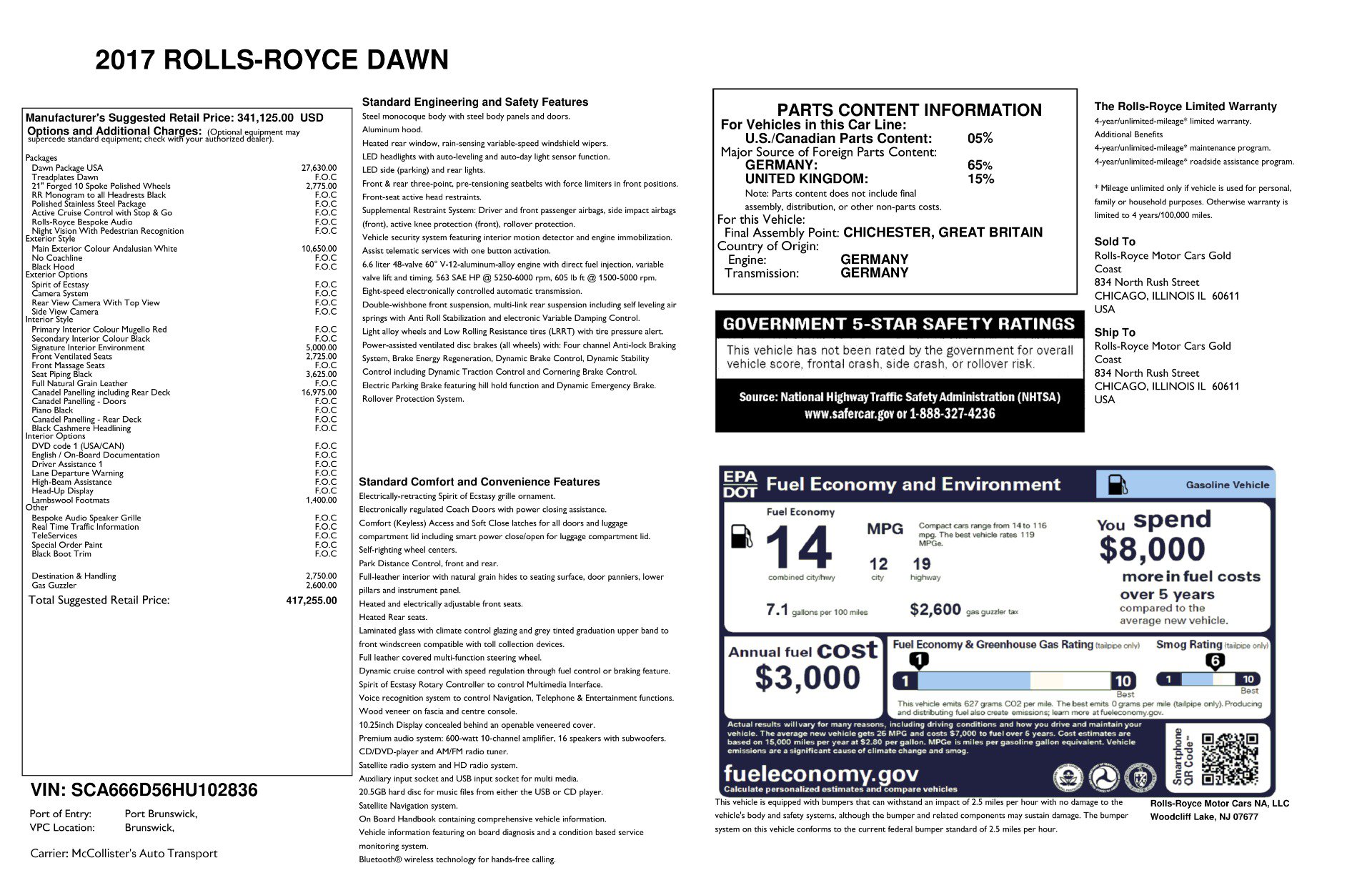 Used 2017 Rolls-Royce Dawn RWD image 6