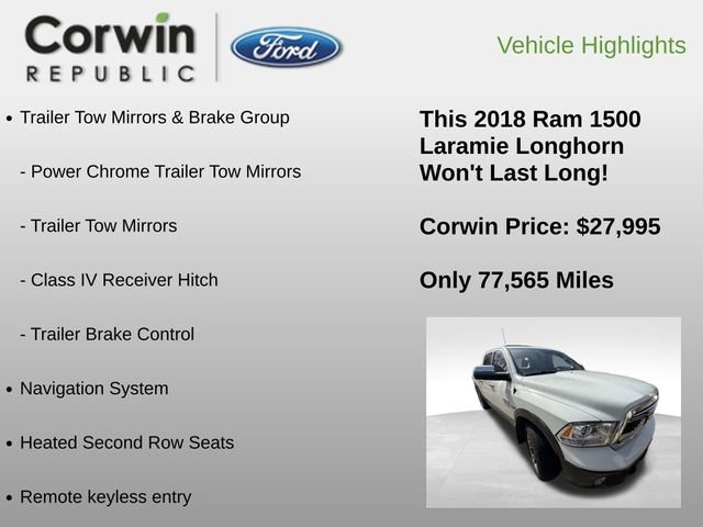 Used 2018 RAM 1500 Laramie Longhorn w/ Longhorn Southfork Package image 6