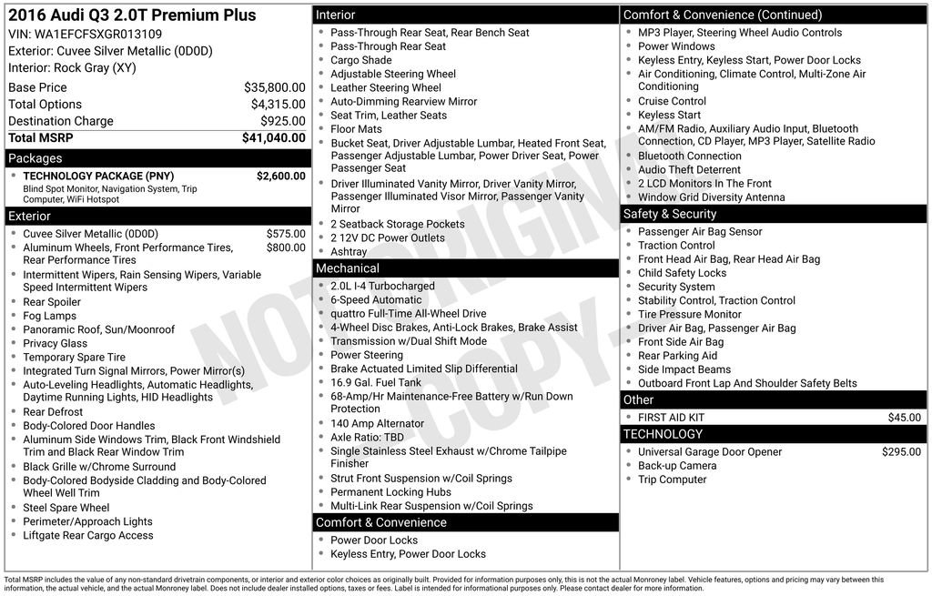 Used 2016 Audi Q3 2.0T Premium Plus w/ Technology Package image 3