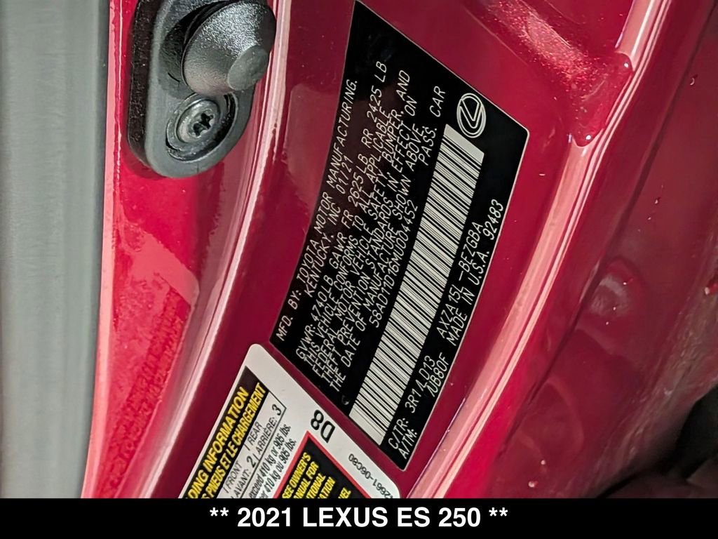Used 2021 Lexus ES 250 w/ Premium Package AWD/4WD image 32