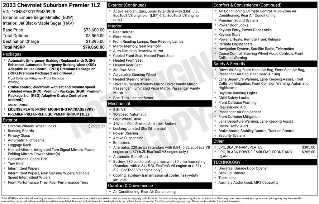 Used 2023 Chevrolet Suburban Premier AWD/4WD image 36