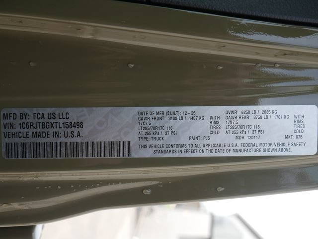 New 2026 Jeep Gladiator Rubicon w/ Safety Group AWD/4WD image 26