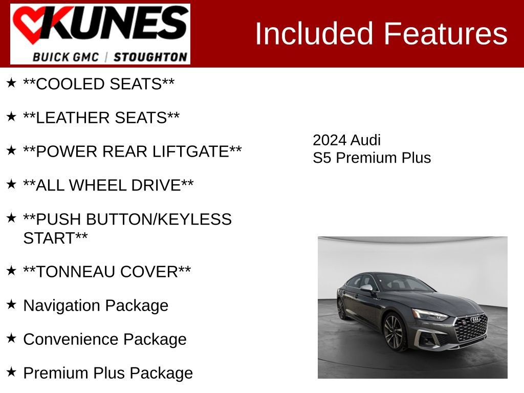 Used 2024 Audi S5 Premium Plus w/ Premium Plus Package AWD/4WD image 3