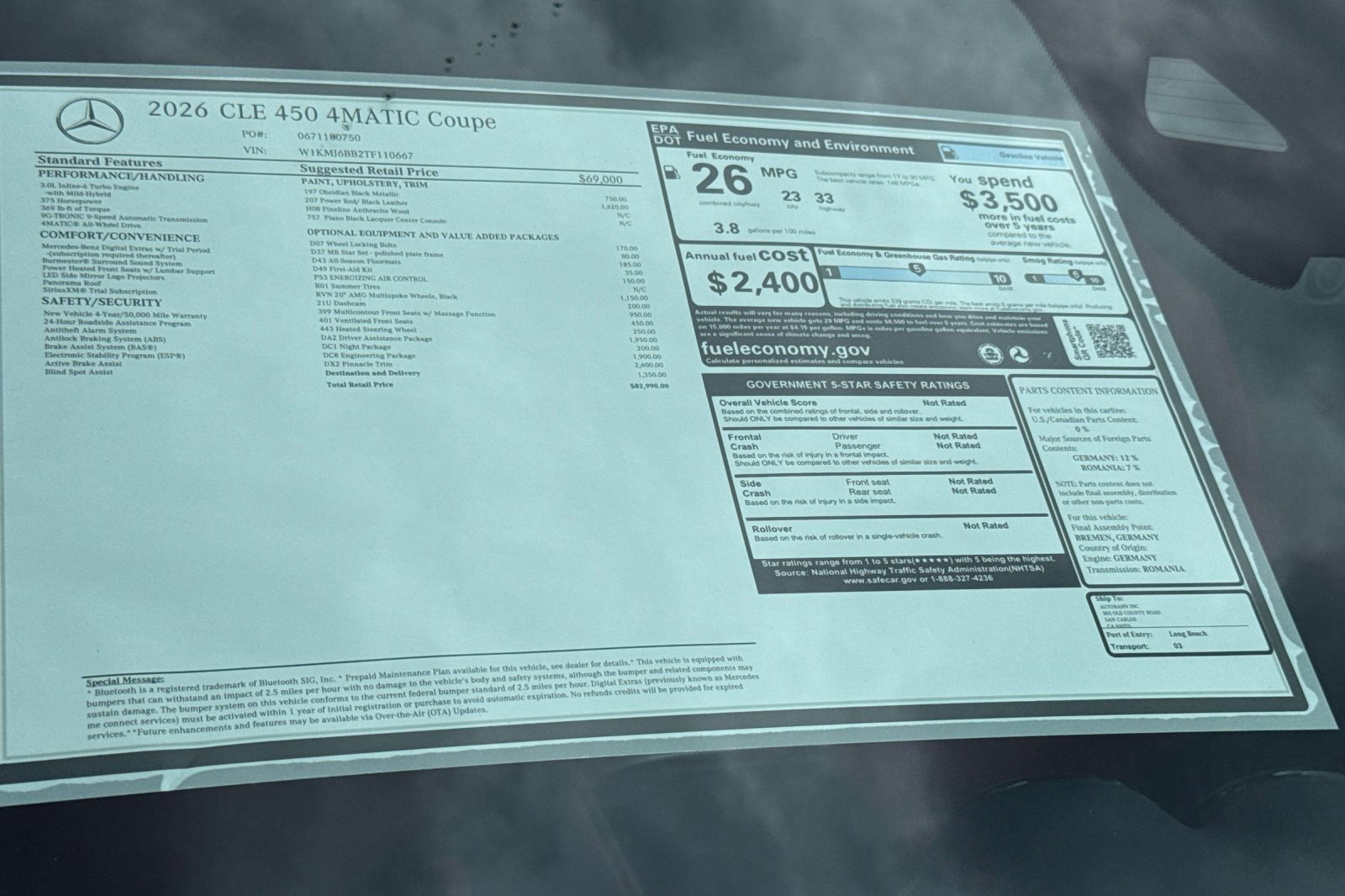 New 2026 Mercedes-Benz CLE 450 4MATIC Coupe image 29