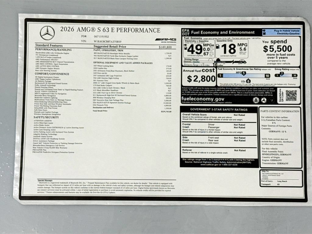 New 2026 Mercedes-Benz S 63 AMG S image 9