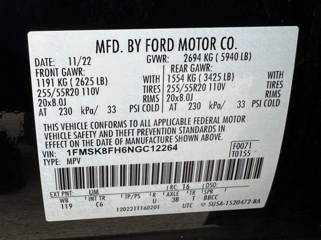 Used 2022 Ford Explorer Limited w/ Limited Technology Package image 32