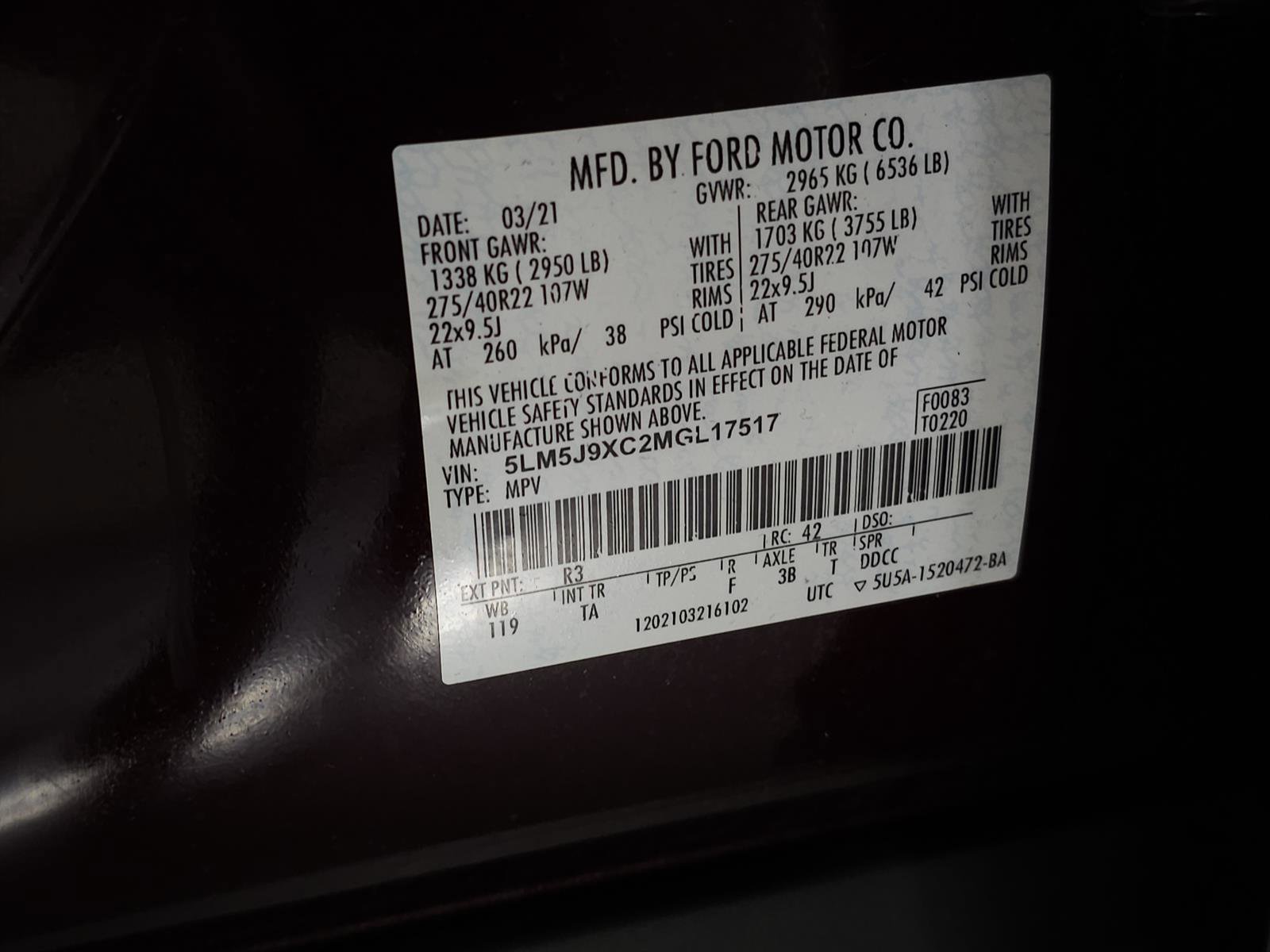 Used 2021 Lincoln Aviator Black Label AWD/4WD image 40