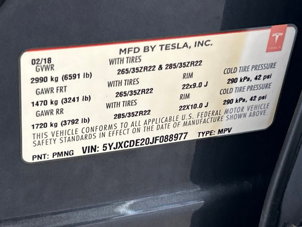 Used 2018 Tesla Model X 75D AWD/4WD image 40