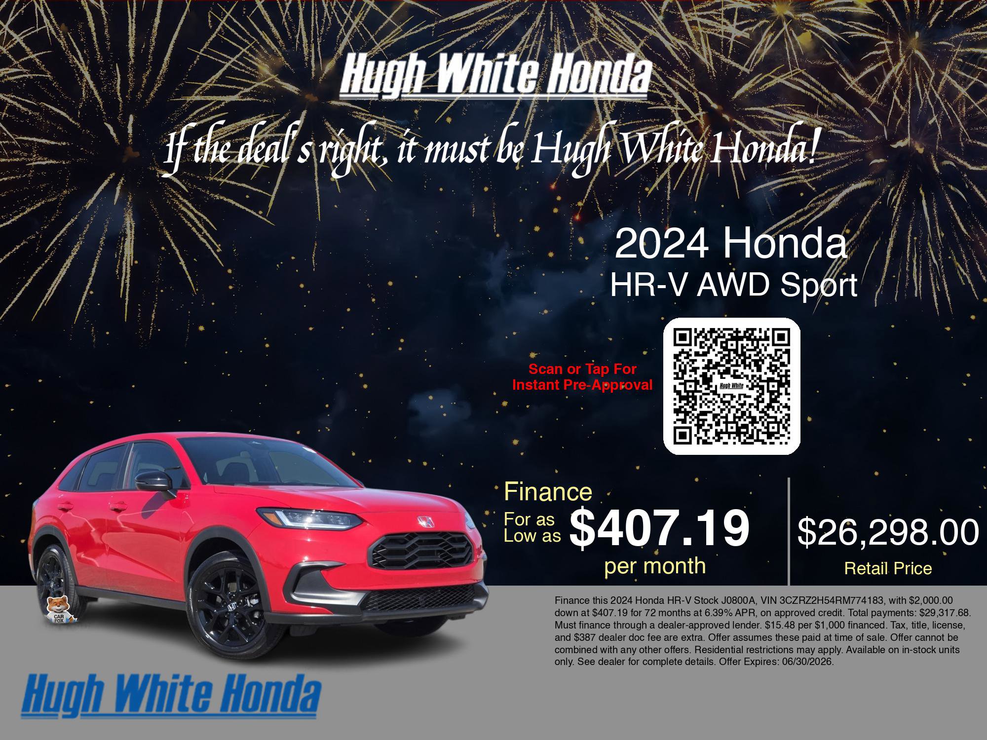 Used 2024 Honda HR-V Sport image 3