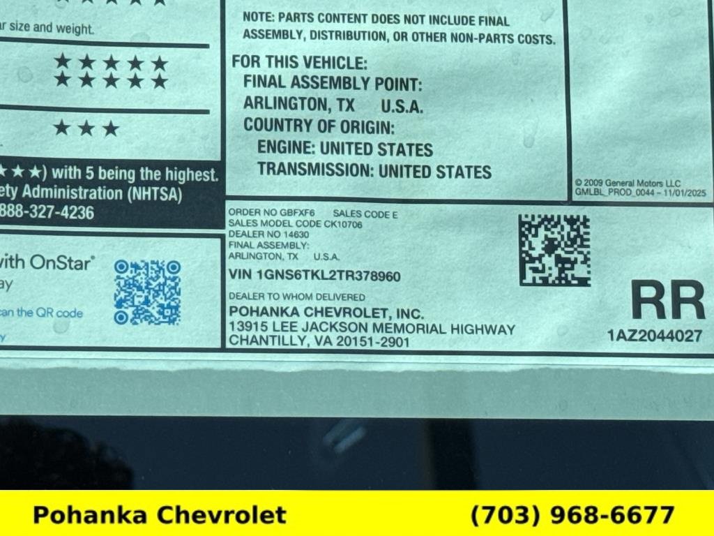 New 2026 Chevrolet Tahoe High Country AWD/4WD image 30
