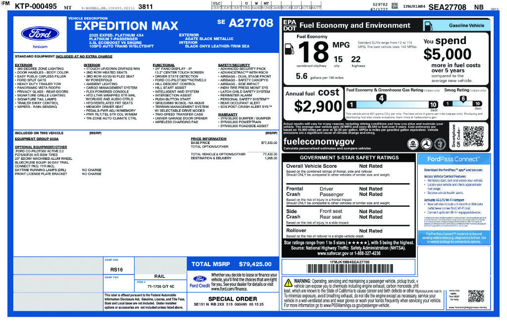 Used 2025 Ford Expedition Max Platinum AWD/4WD image 38