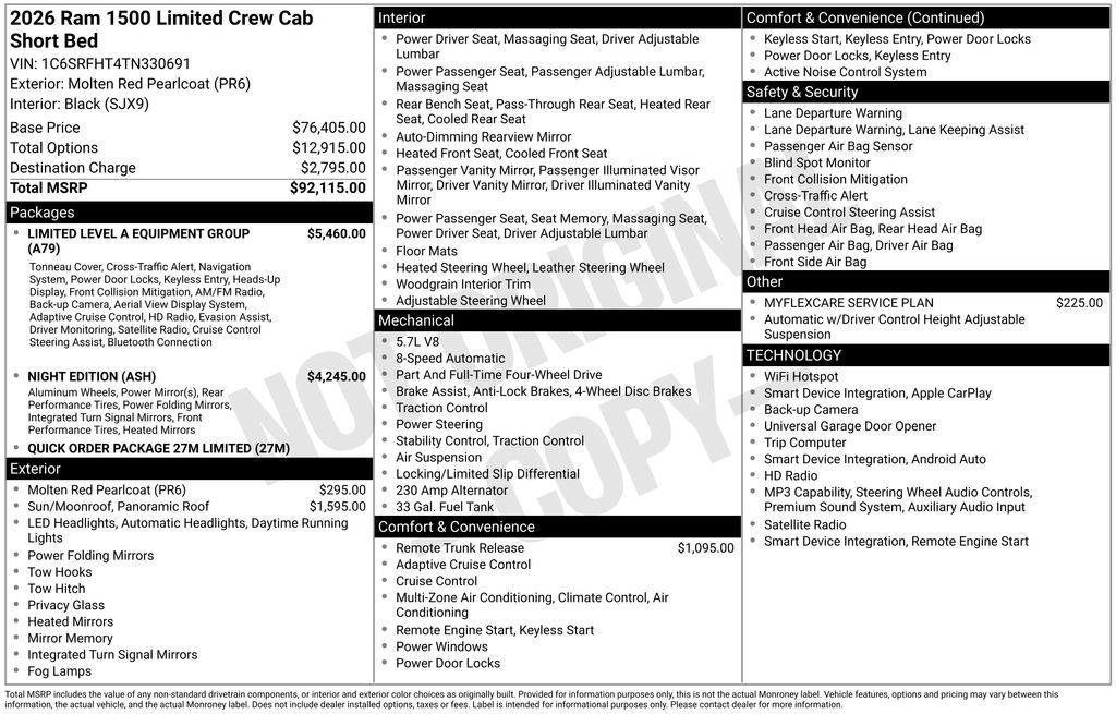 New 2026 RAM 1500 Limited AWD/4WD image 39