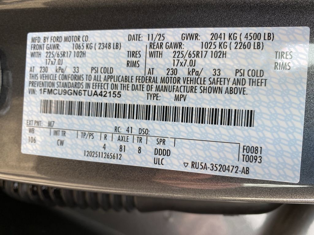 New 2026 Ford Escape Active w/ Active Premium Tech Pack image 47