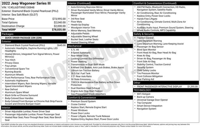 Used 2022 Jeep Wagoneer Series III image 27