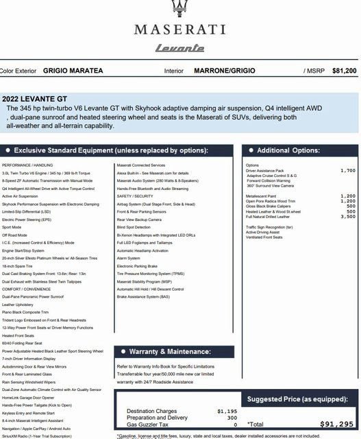 Used 2022 Maserati Levante GT image 2