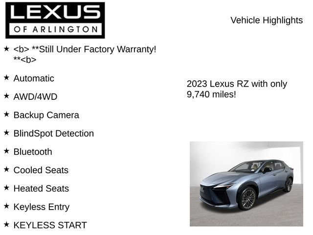 Used 2023 Lexus RZ 450e Premium w/ Accessory Package (2T) image 7