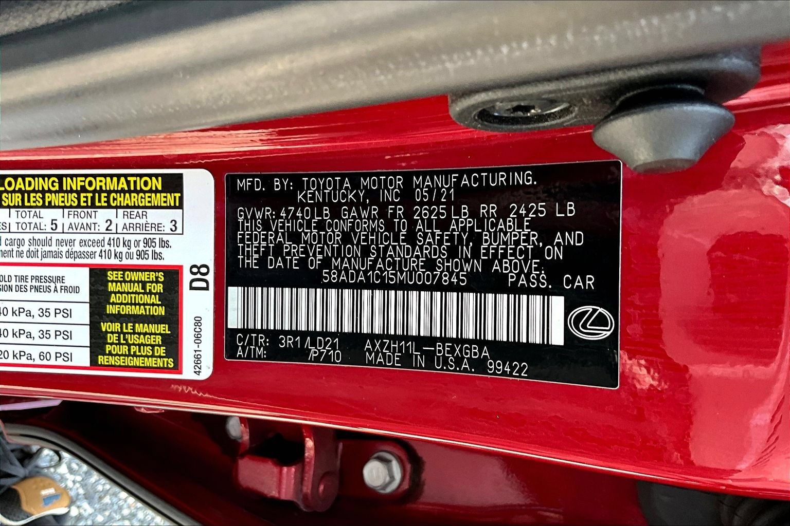 Used 2021 Lexus ES 300h w/ Premium Package FWD image 19