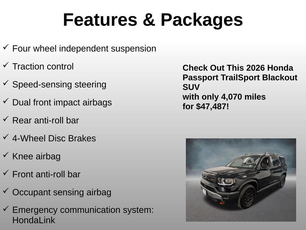 Certified 2026 Honda Passport TrailSport image 12