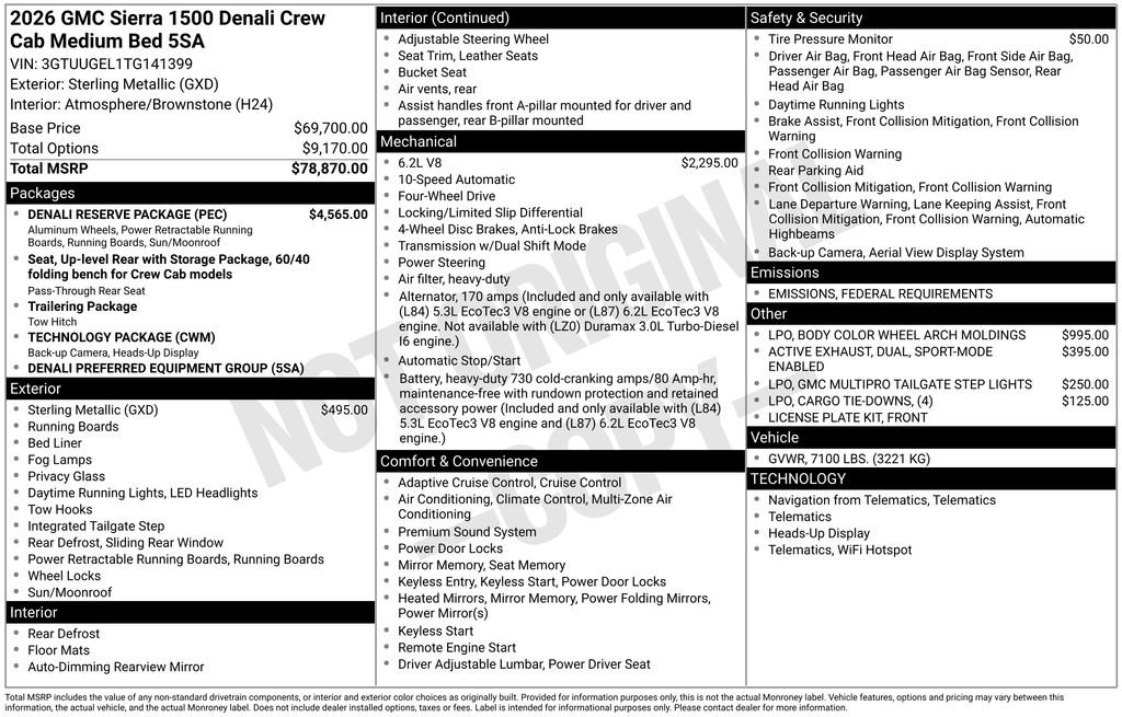 New 2026 GMC Sierra 1500 Denali w/ Denali Reserve Package image 6