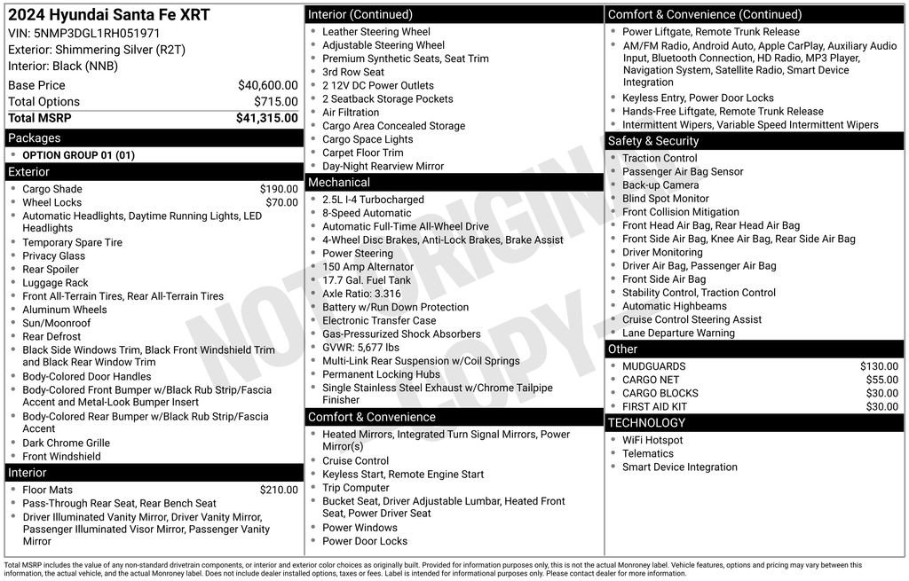 Used 2024 Hyundai Santa Fe XRT image 3