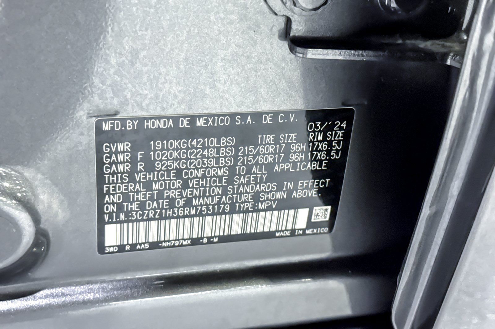 Used 2024 Honda HR-V LX image 27
