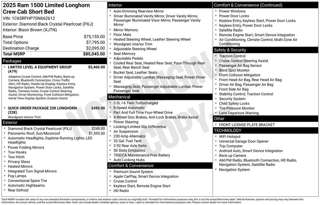 Used 2025 RAM 1500 Limited AWD/4WD image 49
