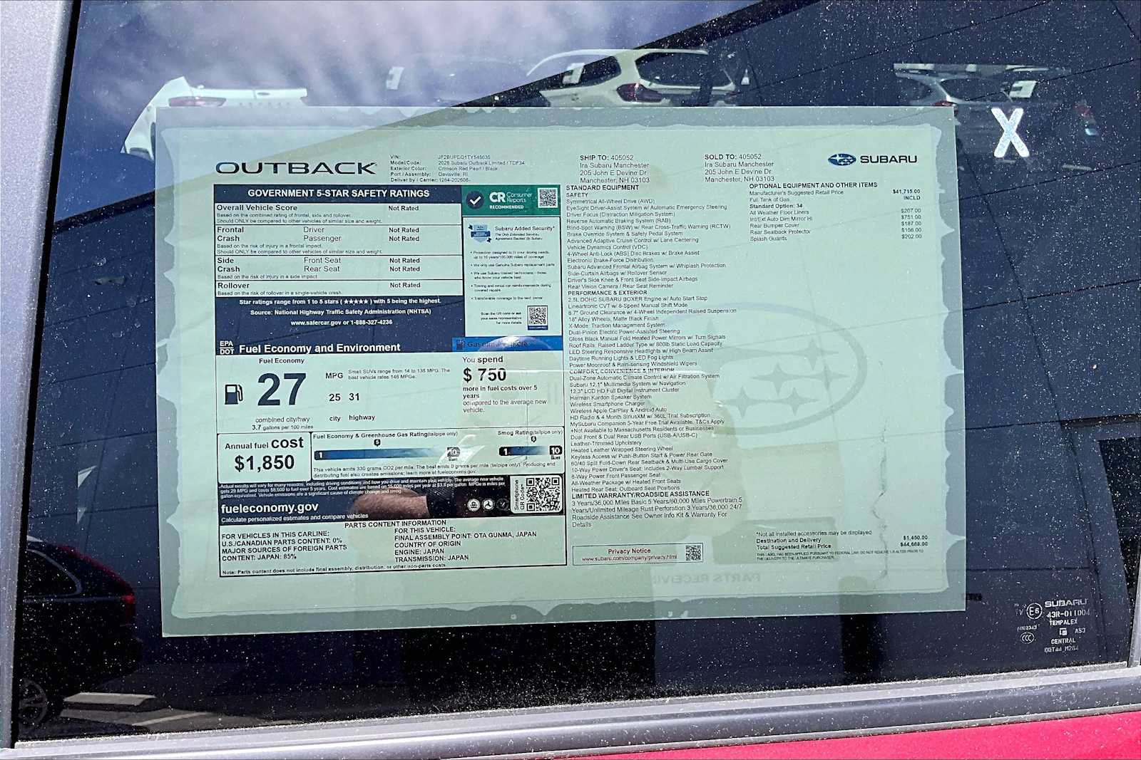 New 2026 Subaru Outback Limited AWD/4WD image 19