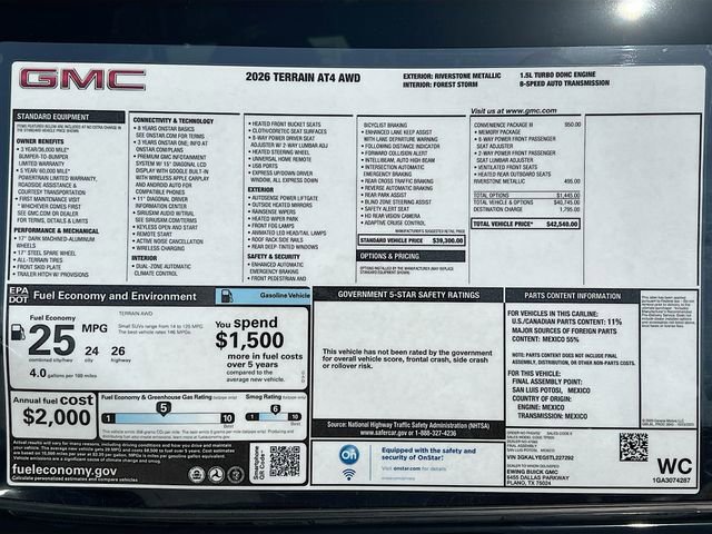 New 2026 GMC Terrain AT4 w/ Convenience Package III AWD/4WD image 21